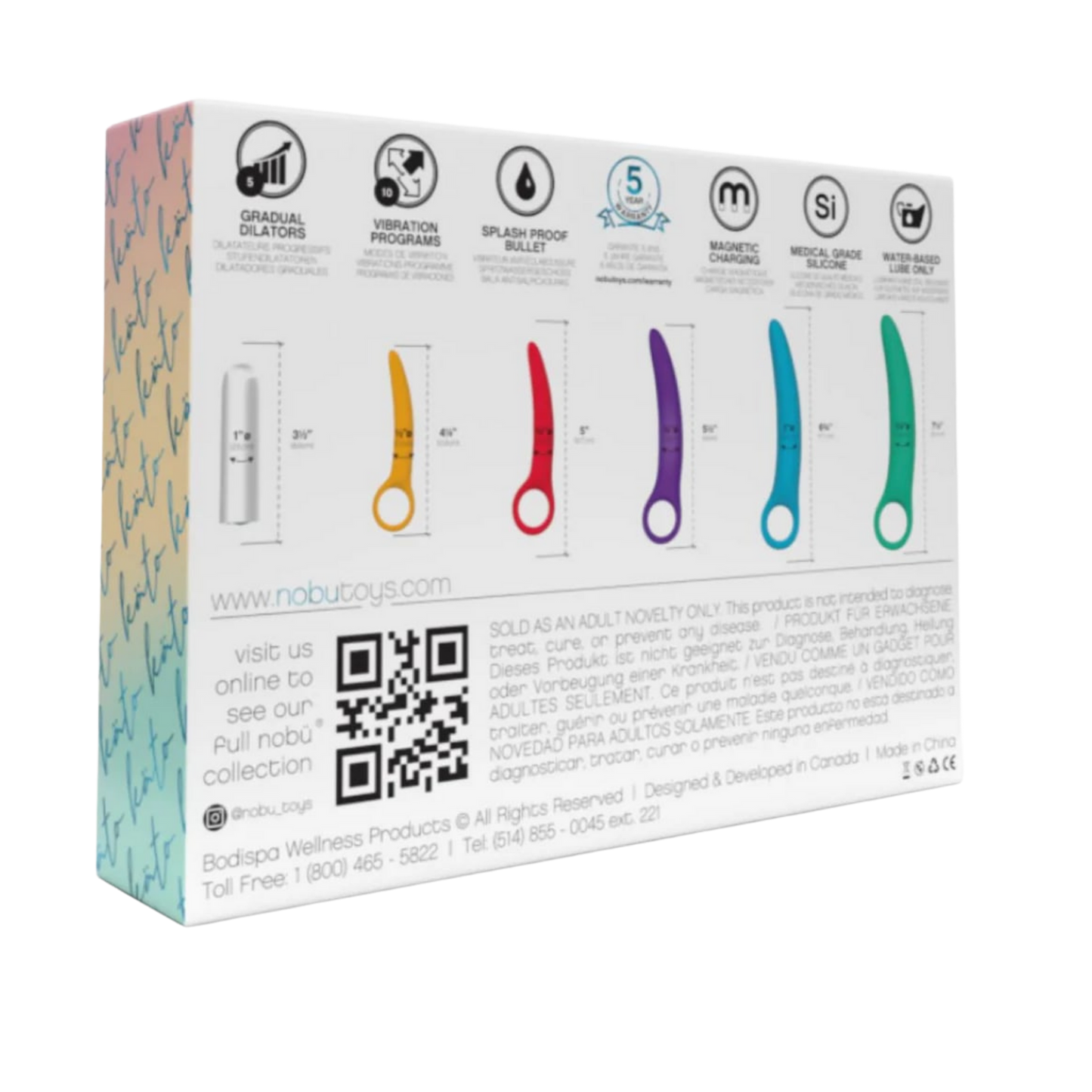 Kato vibrating dilator set, pelvic comfort kit, silicone dilators