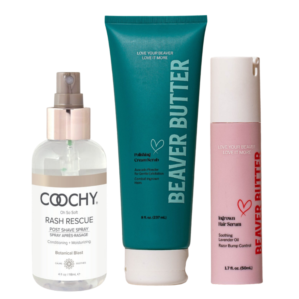 shave care trio, ingrown hair support, razor bump care