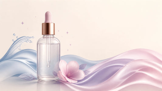Soft pastel illustration of lubricant represented by water and silky waves