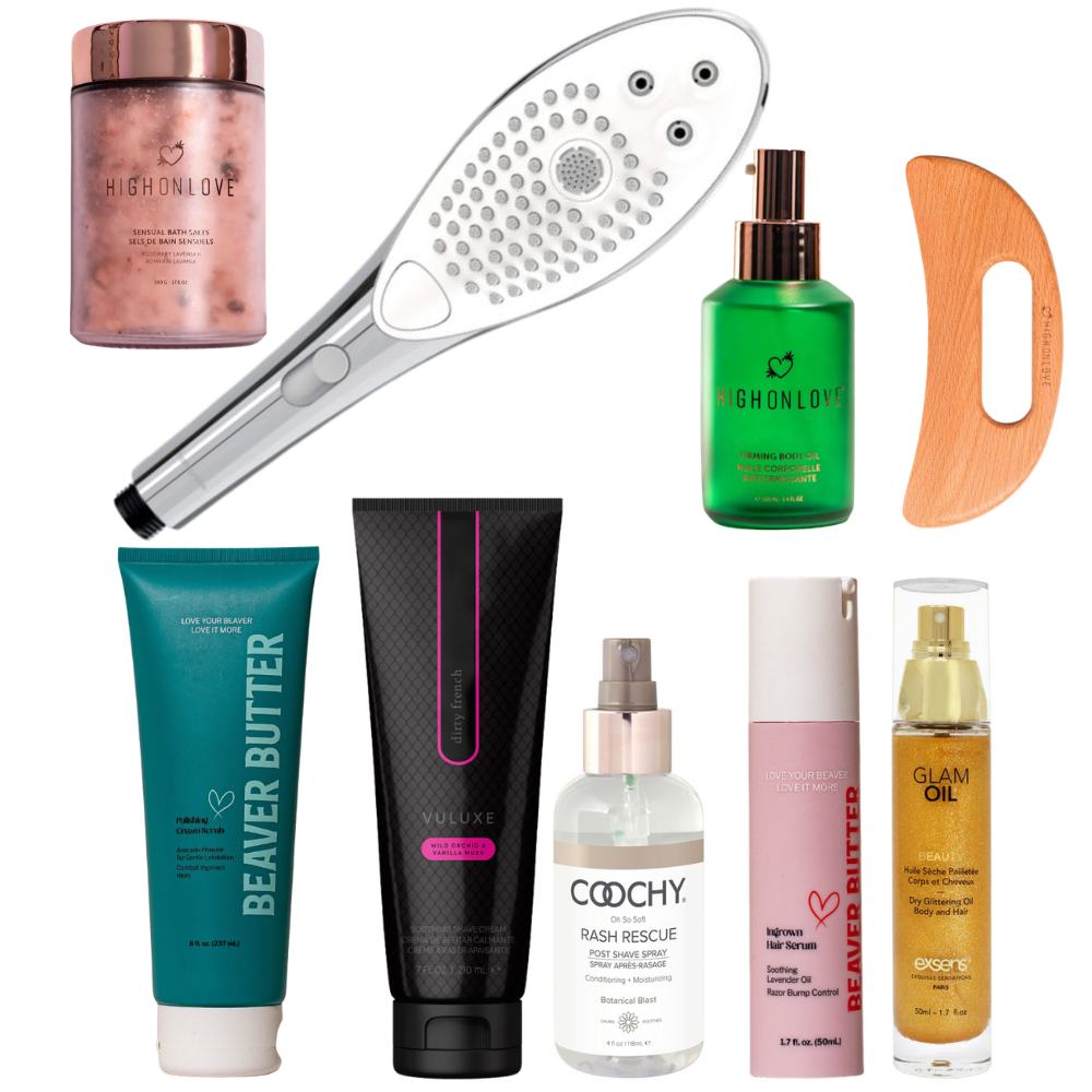 body ritual self-care set, exfoliation hydration body oil