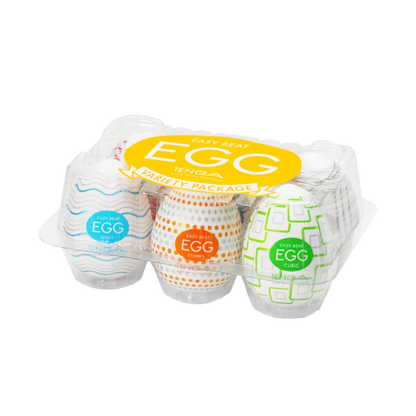 Tenga Egg Variety Pack, textured stroker eggs, six sensations