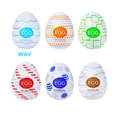 Tenga Egg Variety Pack, textured stroker eggs, six sensations
