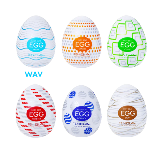 Tenga Egg Variety Pack, textured stroker eggs, six sensations