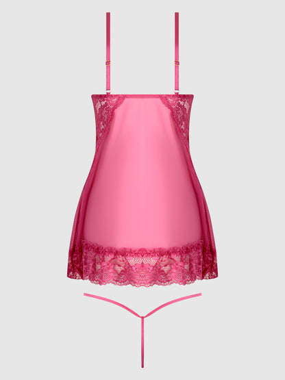 HARLOW LACE & MESH BABYDOLL & G-STRING SET