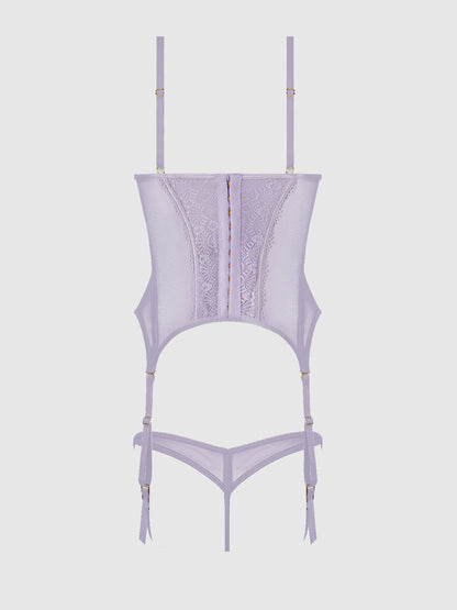 VIVIENNE LACE & MESH BUSTIER & G-STRING SET