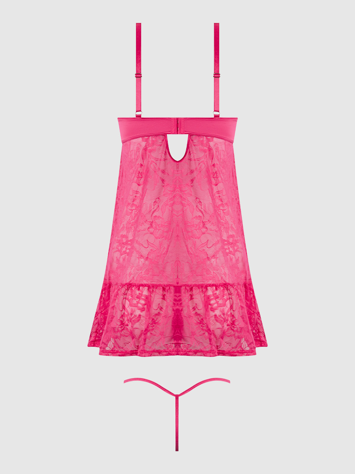 FLORA  LACE BABYDOLL & G-STRING SET