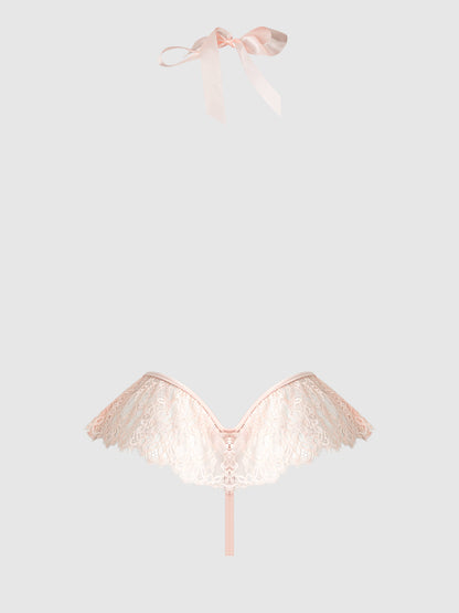 JOCELYN LACE & PEARL CROTCHLESS TEDDY