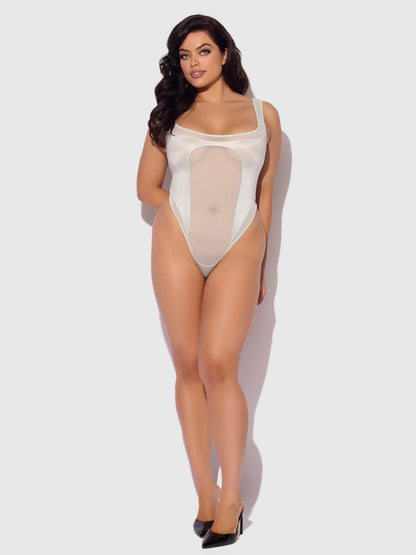 ZOE OIL SLICK & MESH TEDDY