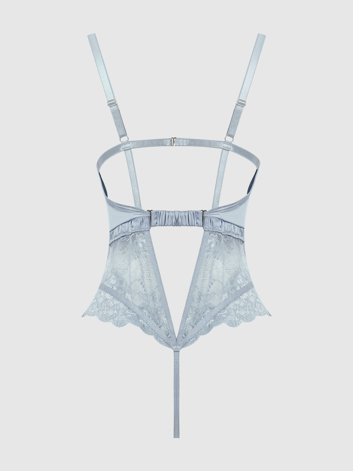 SIENNA SATIN & LACE WIRELESS TEDDY