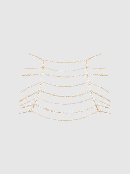 CHAIN DRAPED SKIRT