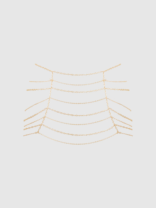 CHAIN DRAPED SKIRT