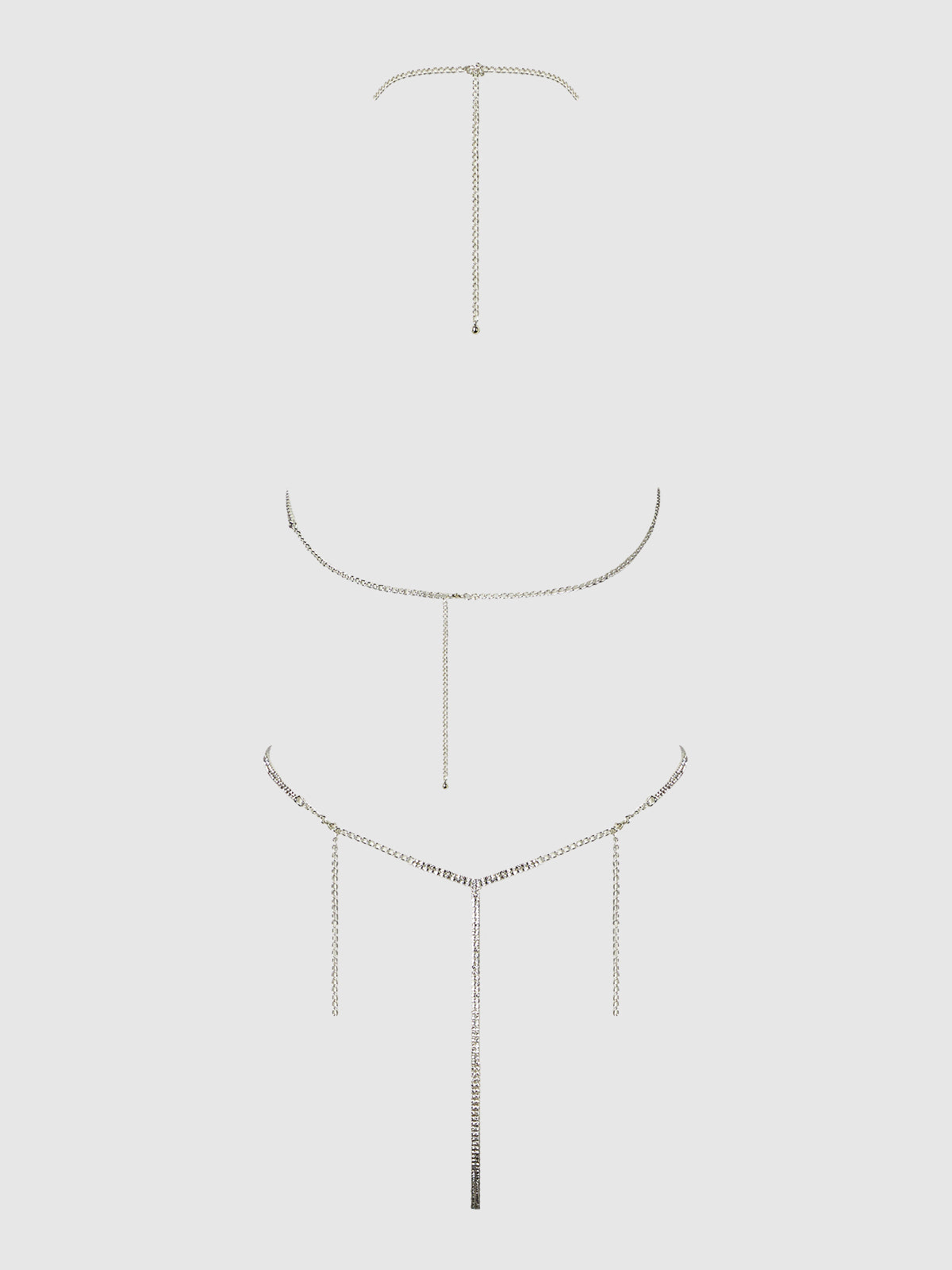 RHINESTONE DANGLE FRINGE TEDDY