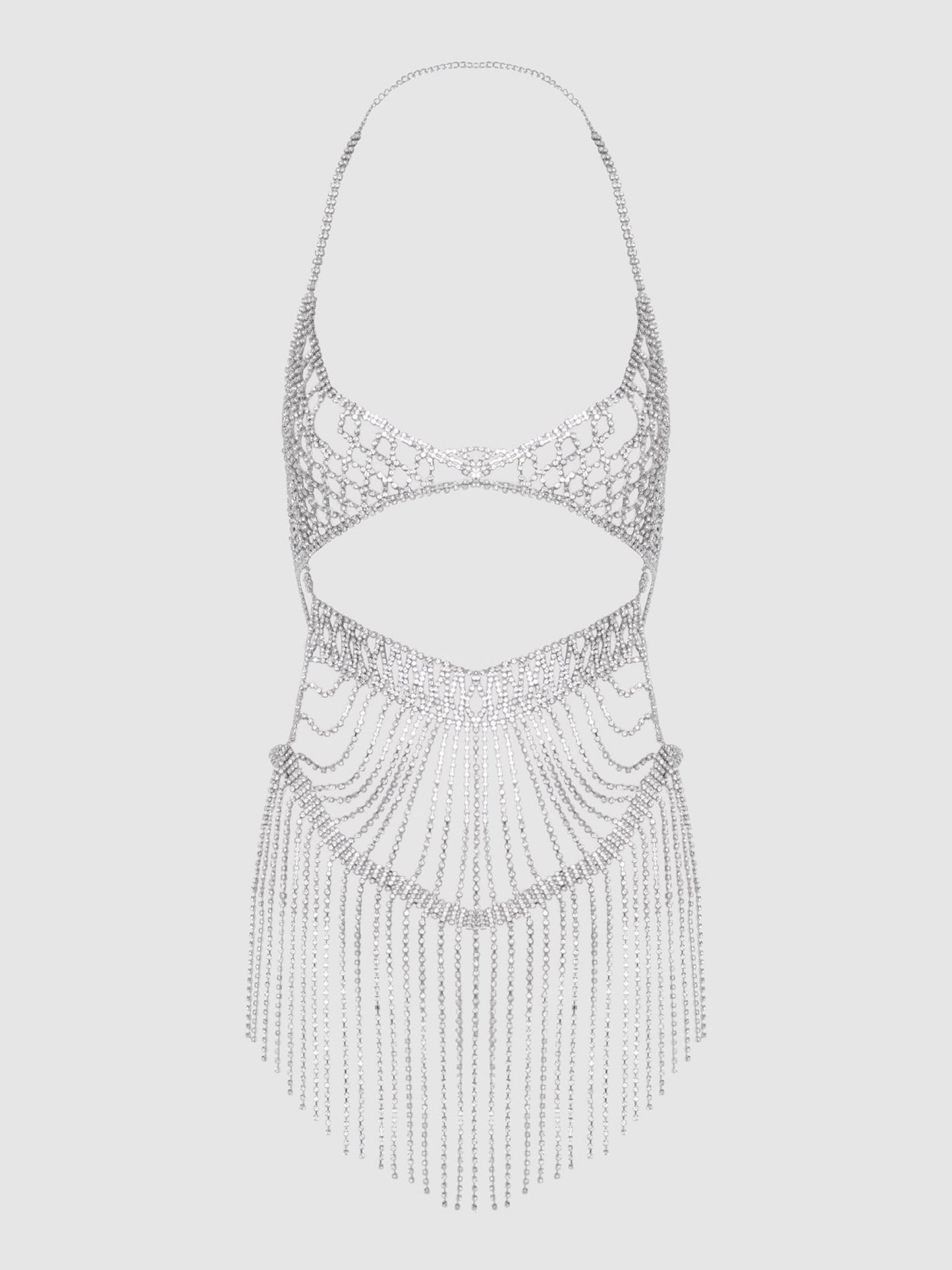 RHINESTONE NETTED CHEMISE