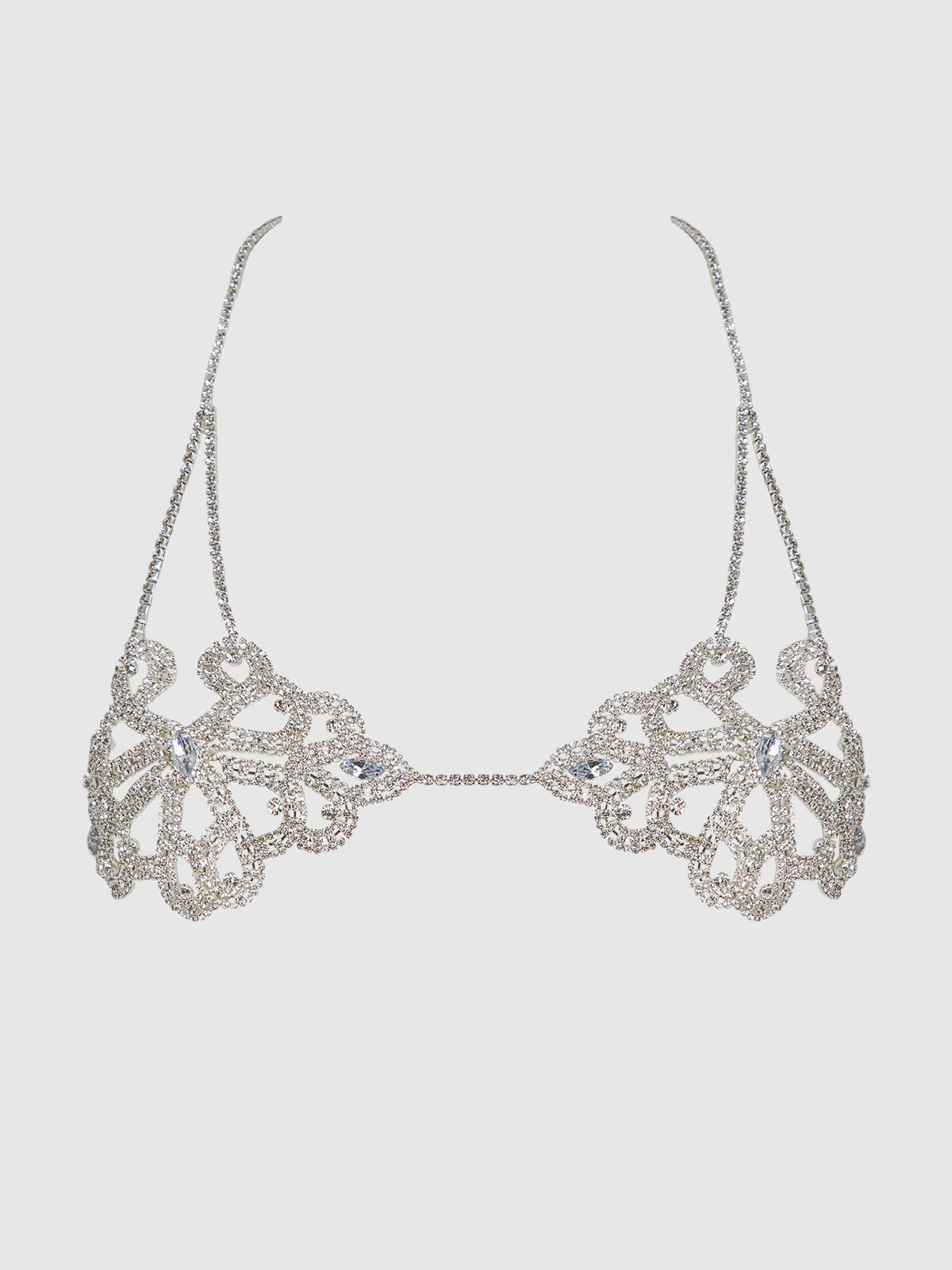 RHINESTONE SWIRL KNOT BRALETTE