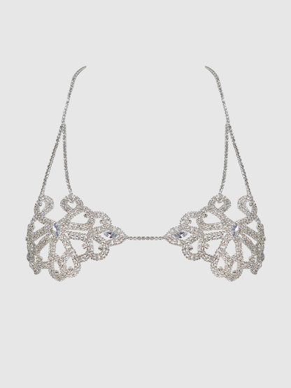 RHINESTONE SWIRL KNOT BRALETTE