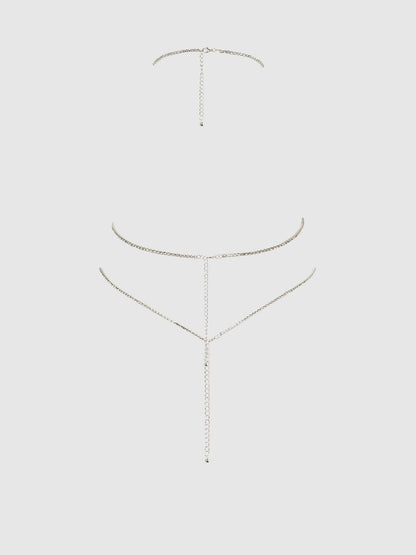RHINESTONE PLUNGE CAMI
