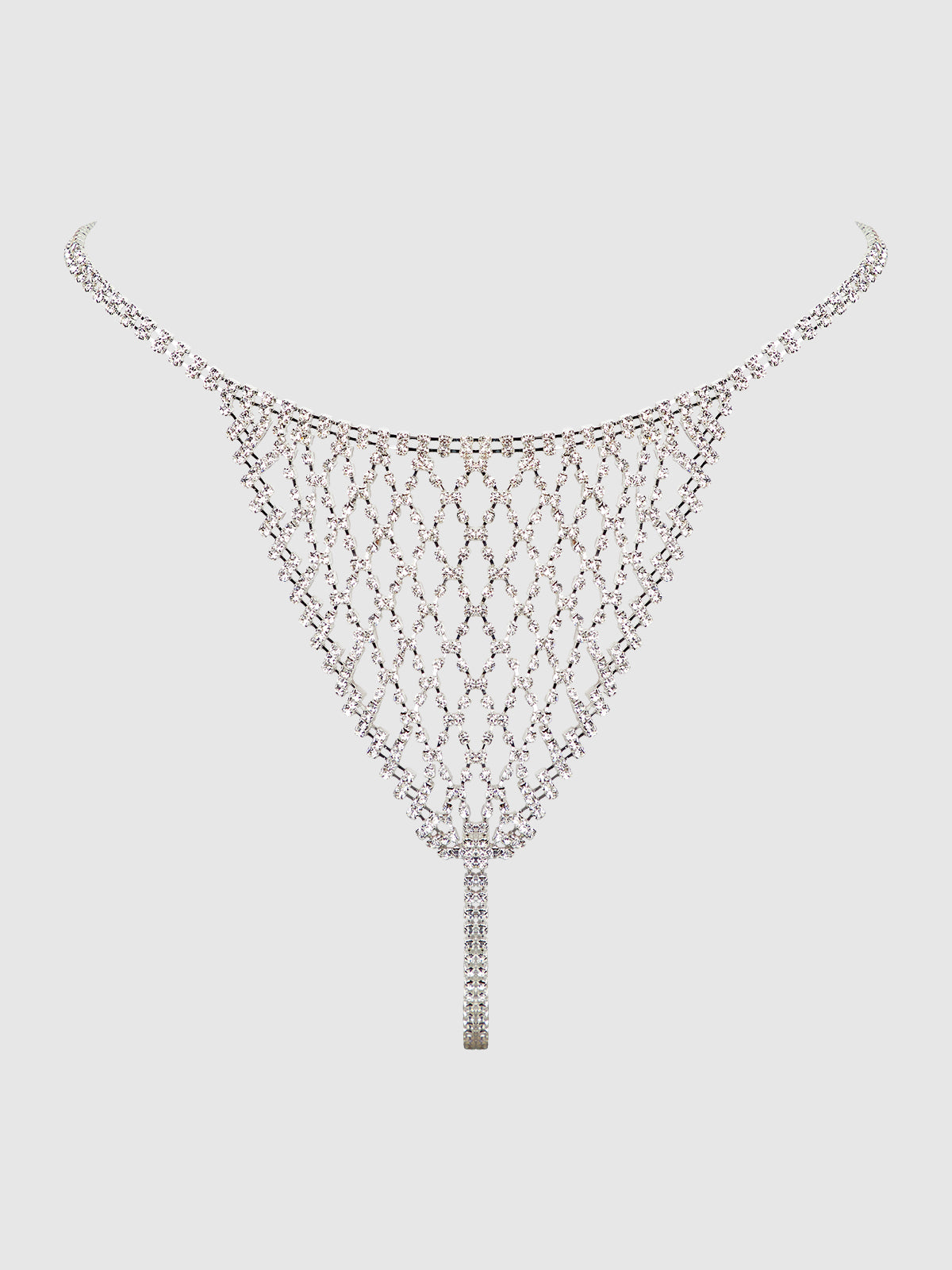 CHAINMAIL RHINESTONE THONG