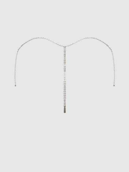 CHAINMAIL RHINESTONE THONG