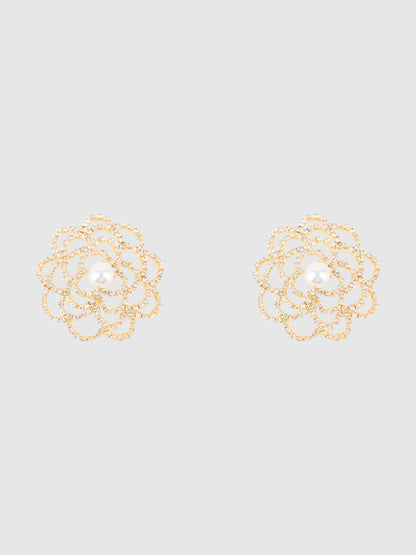 RHINESTONE & PEARL FLORAL PASTIES