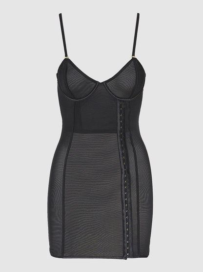 CHANTAL MESH CHEMISE & G-STRING SET
