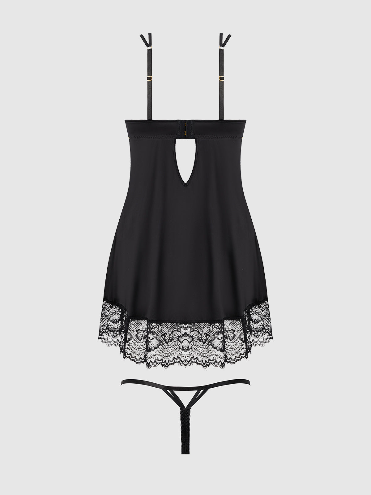 ISSADORA LACE OPENABLE CUP BABYDOLL & G-STRING SET