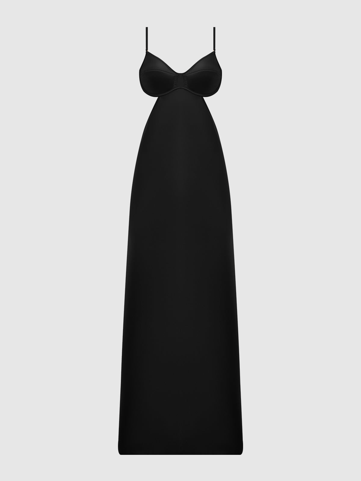 BRIGETA SATIN MONO WIRE LONG GOWN
