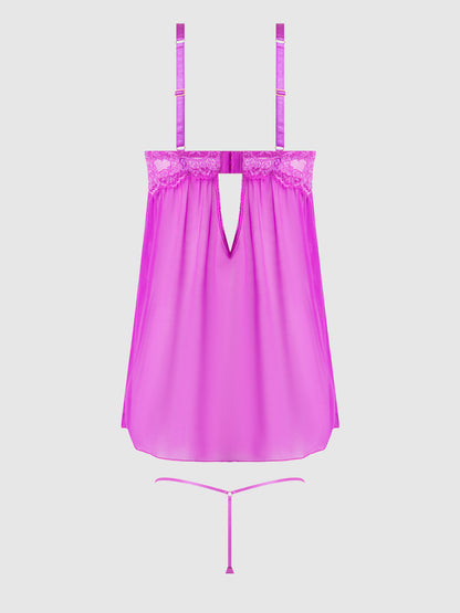 REANNA LACE & CHAIN BABYDOLL & G-STRING SET