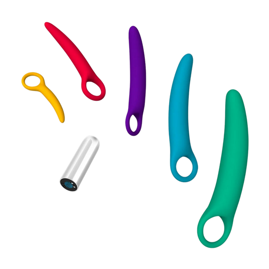 Kato vibrating dilator set, pelvic comfort kit, silicone dilators
