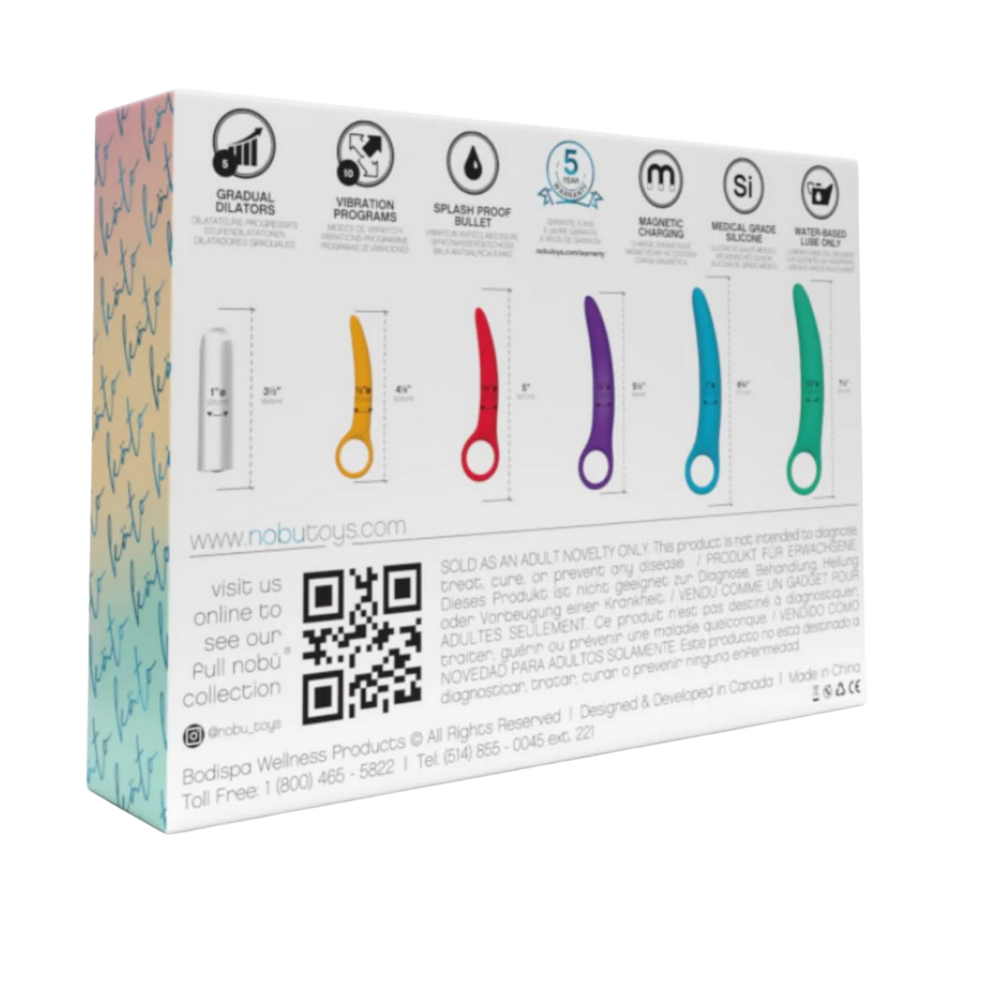 Kato vibrating dilator set, pelvic comfort kit, silicone dilators