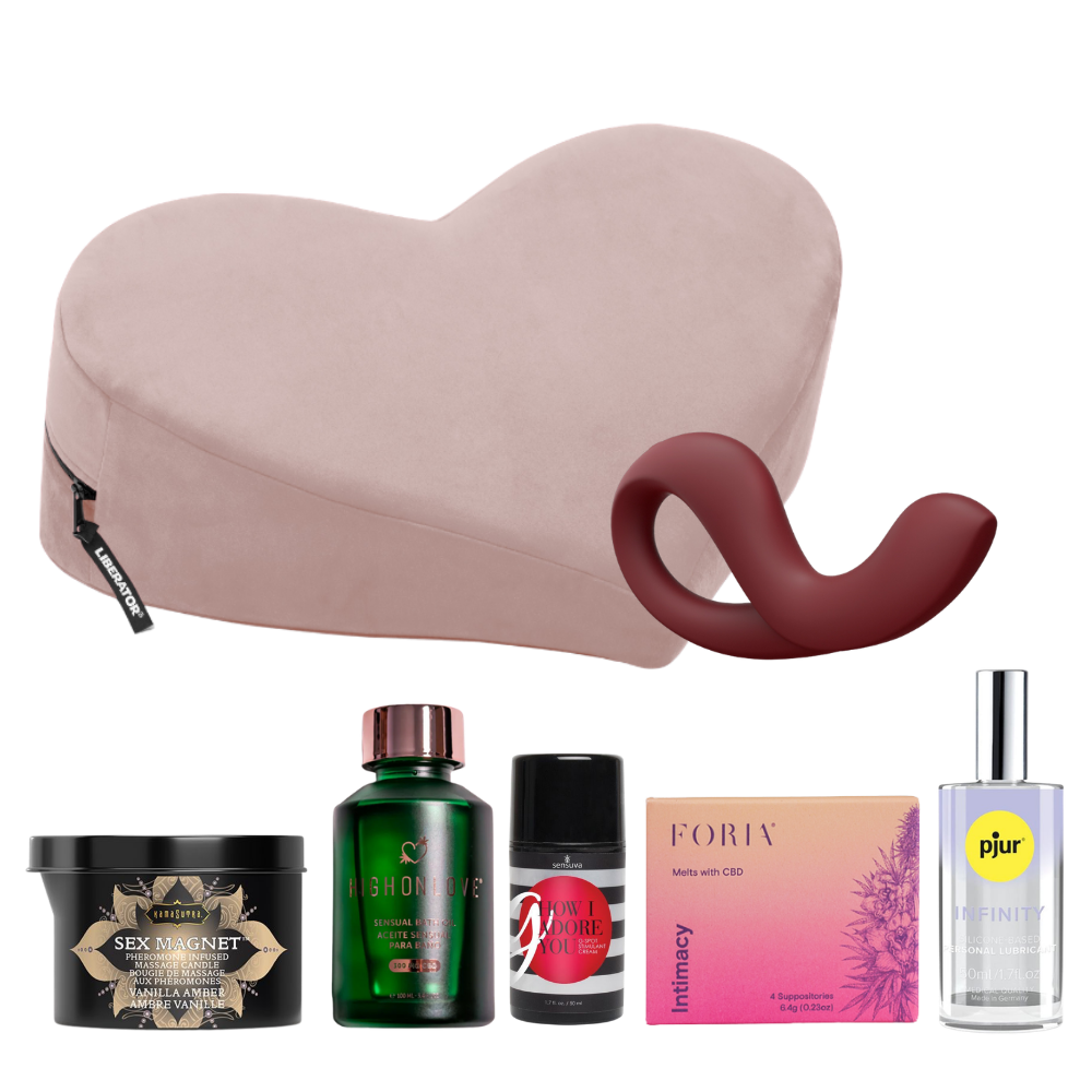 night ritual intimacy set, warming touch and glide products