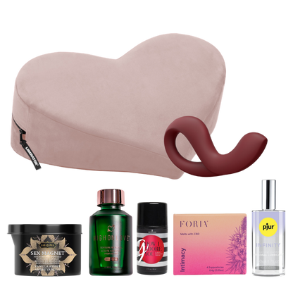 night ritual intimacy set, warming touch and glide products