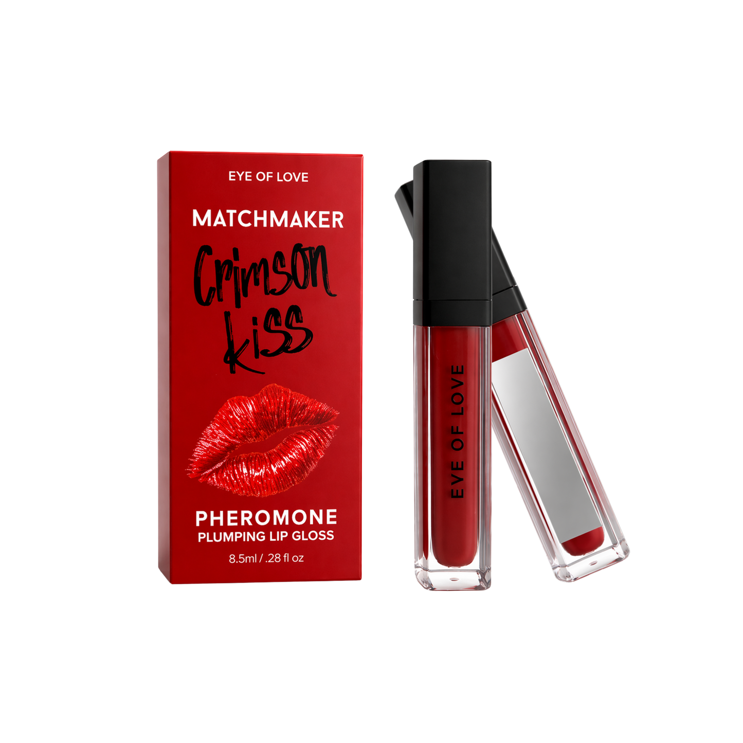 pheromone lip gloss, hydrating shine, fuller looking lips