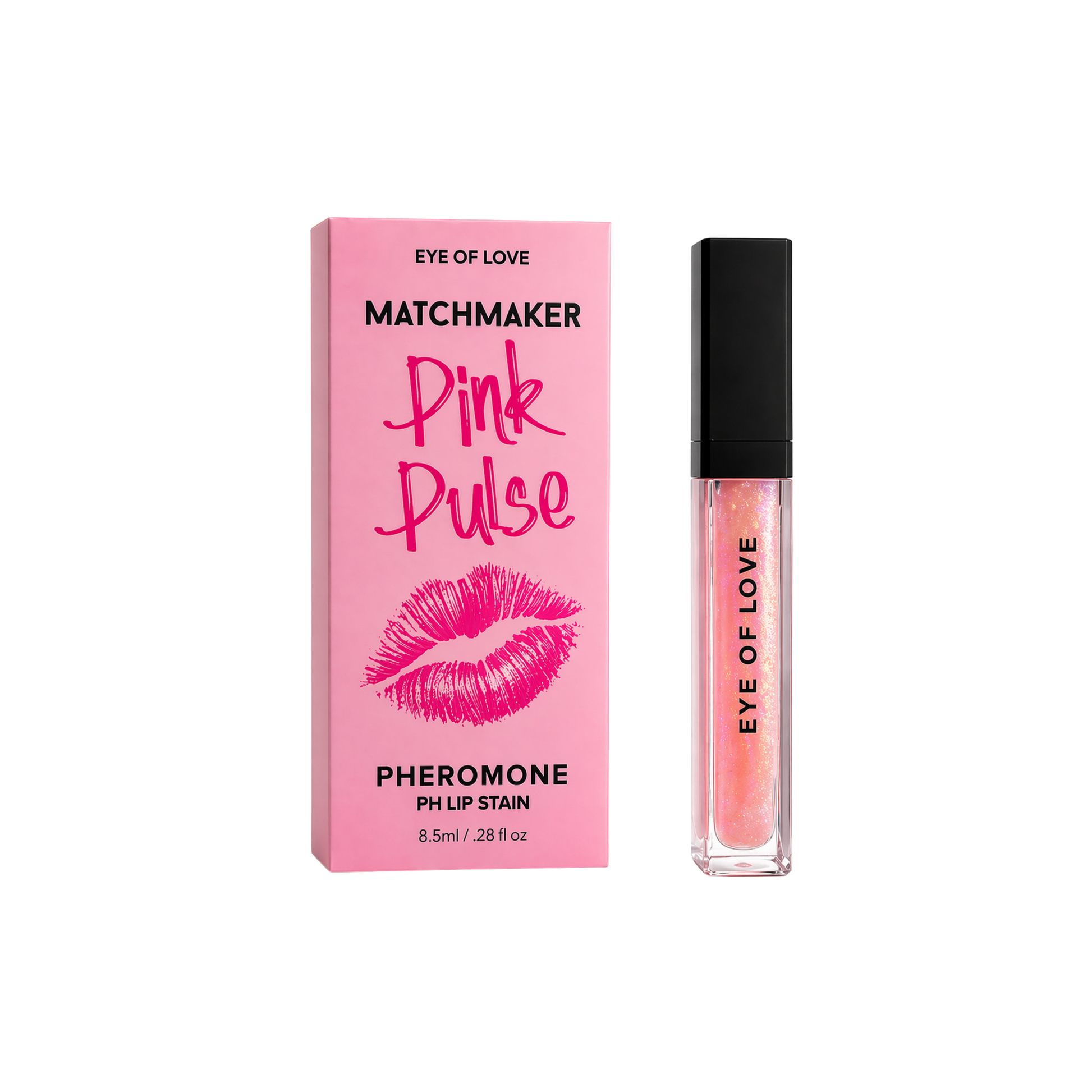 pheromone lip gloss, hydrating shine, fuller looking lips