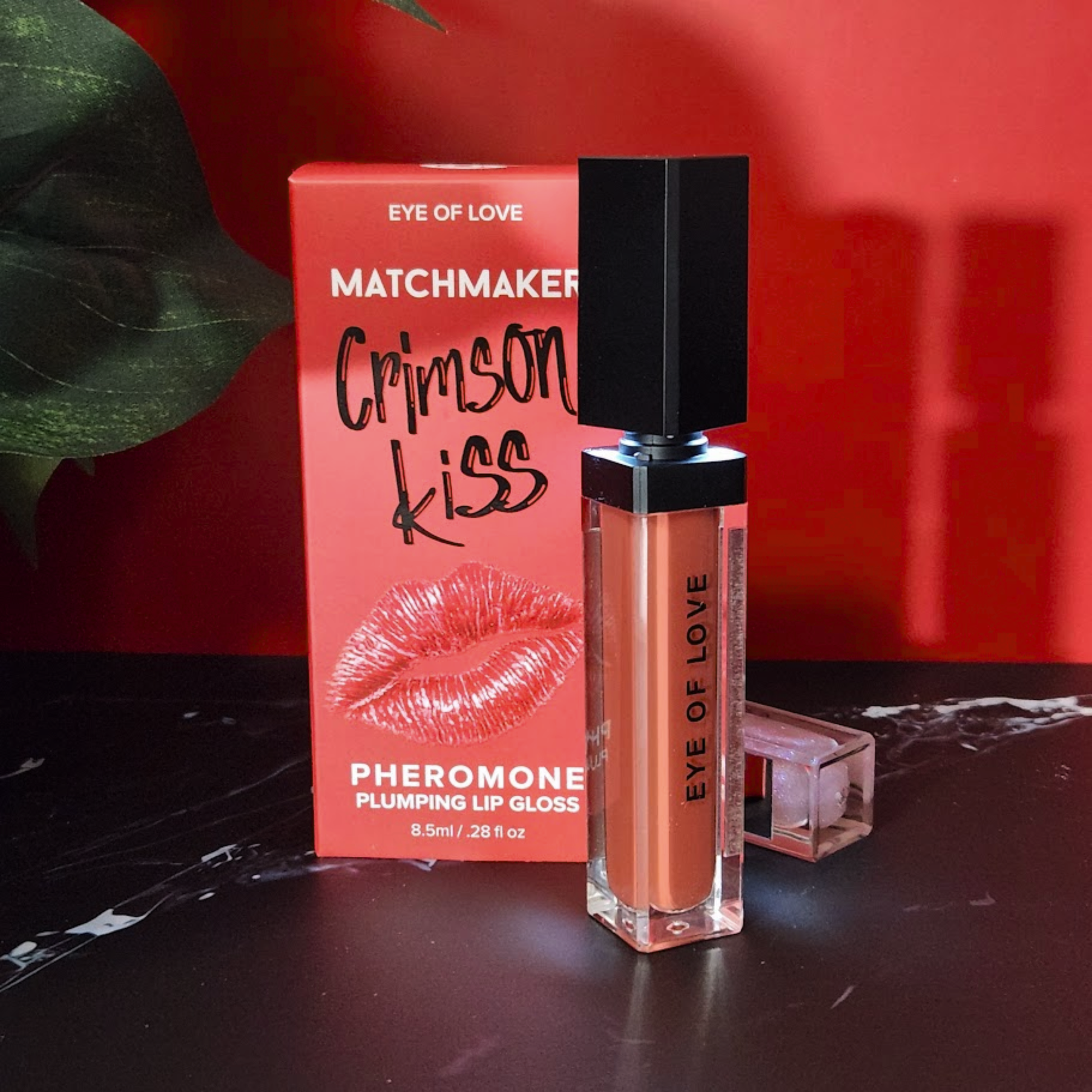 pheromone lip gloss, hydrating shine, fuller looking lips