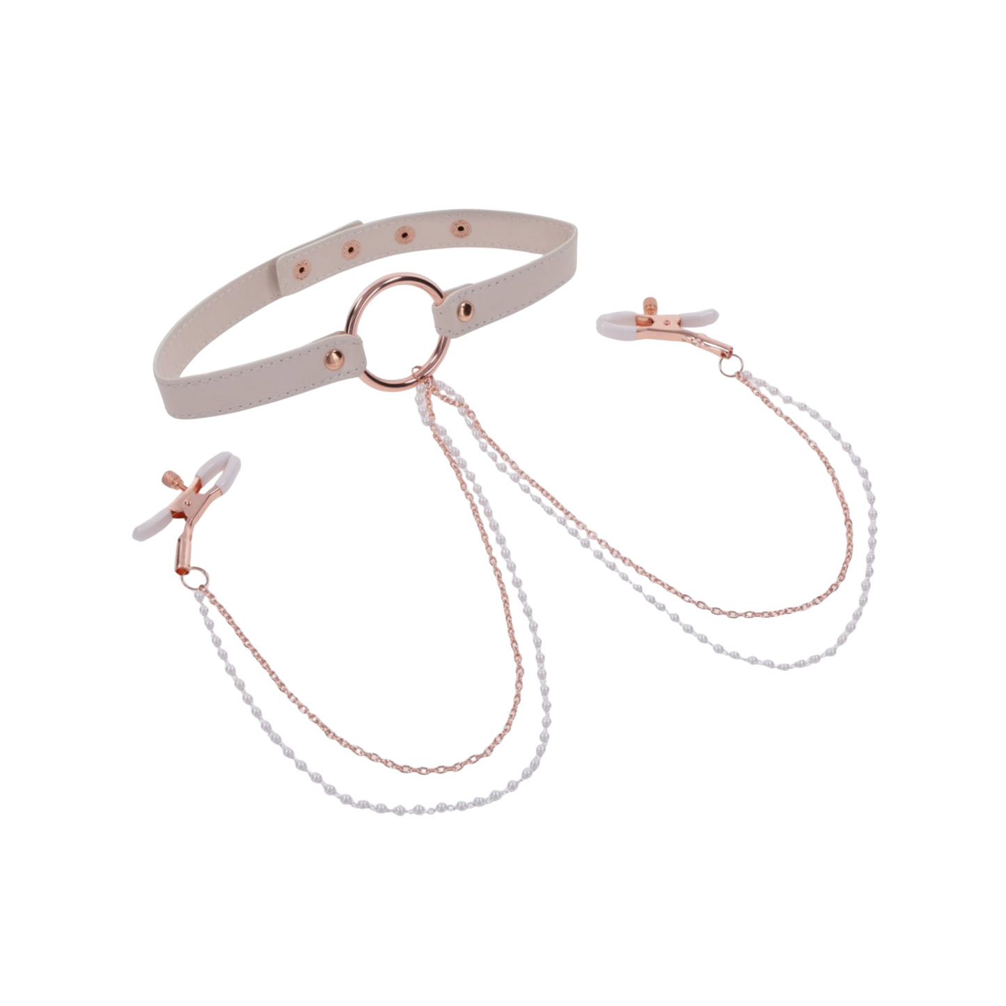 Peaches 'n CreaMe Collar with Nipple Clamps