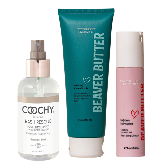 shave care trio, ingrown hair support, razor bump care
