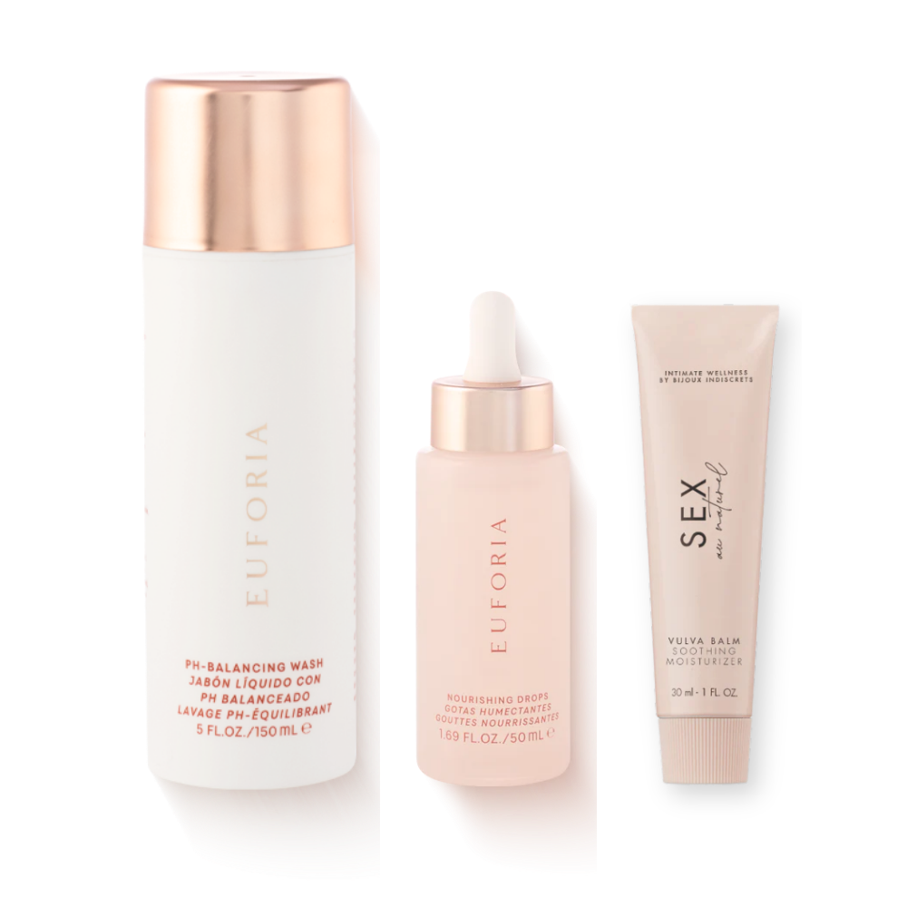 vulva care system, intimate skin routine, dryness support
