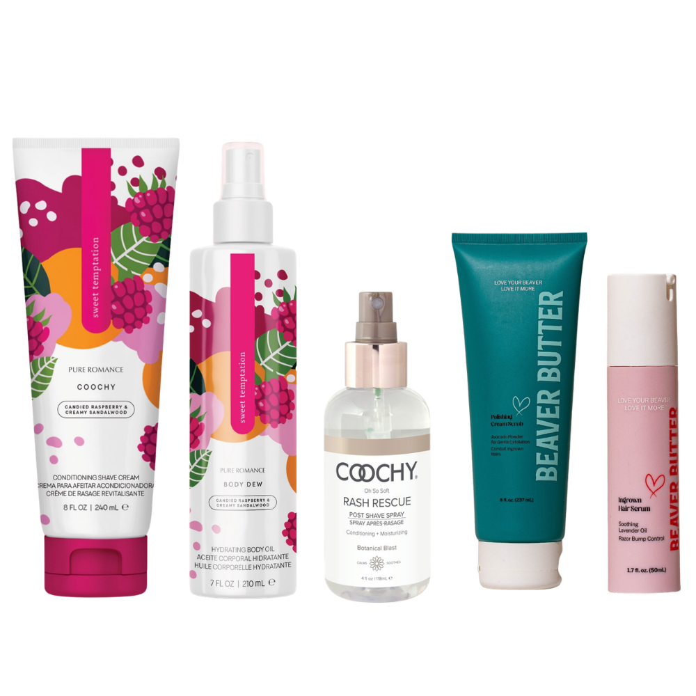 shave care system, bikini line care, razor bump routine