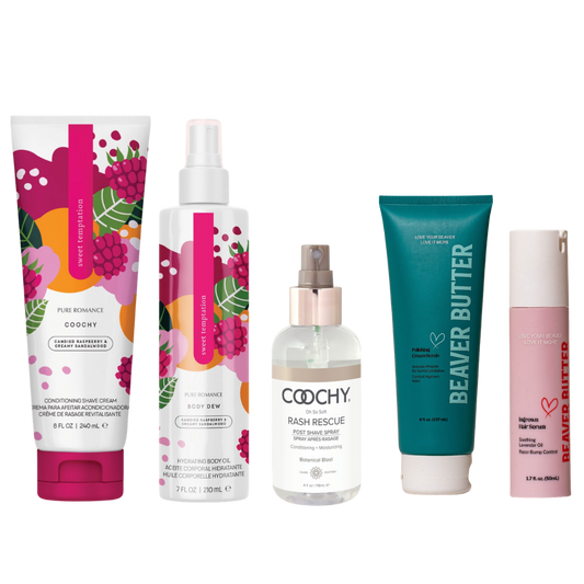 shave care system, bikini line care, razor bump routine